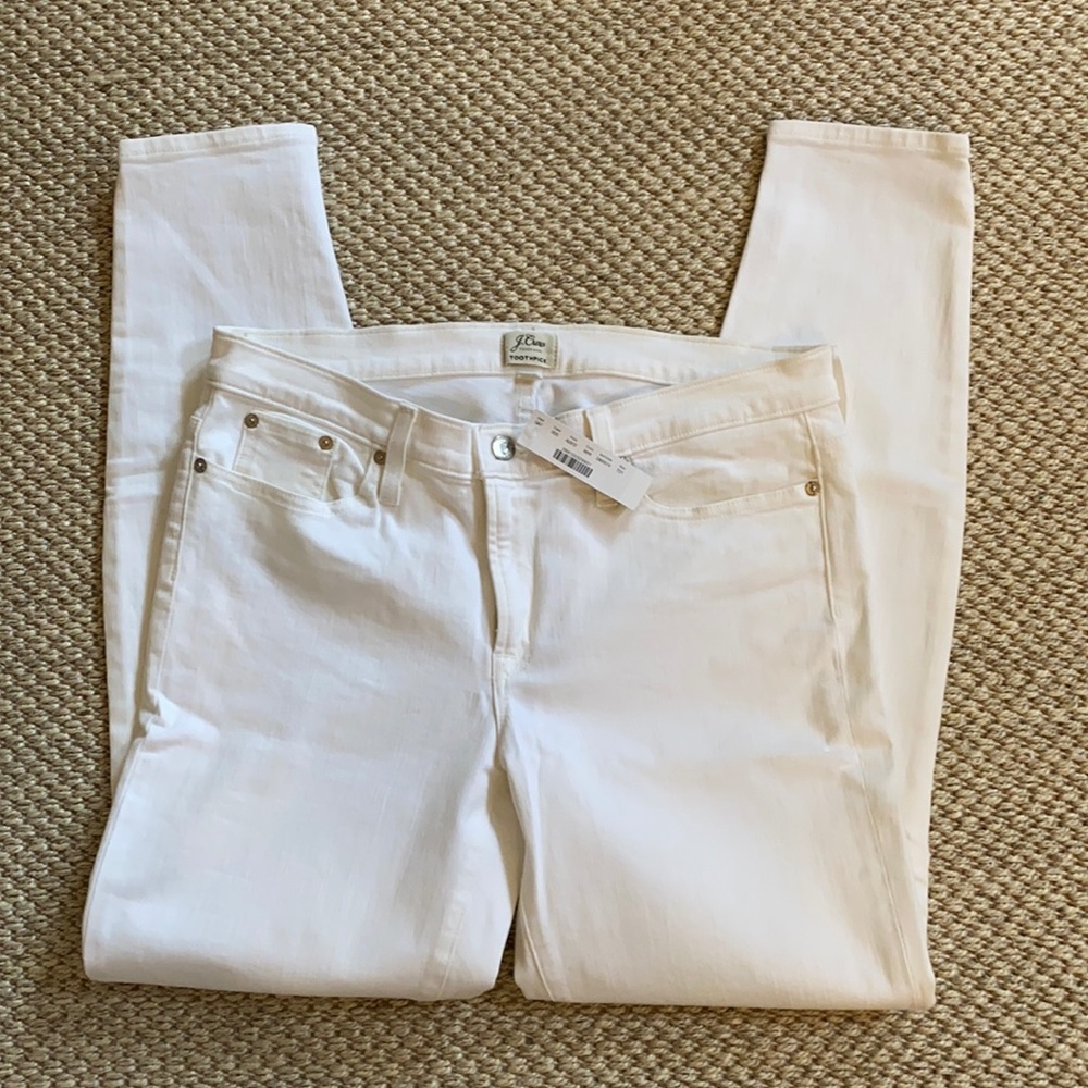 BNWT J Crew White Toothpick Skinny Jeans